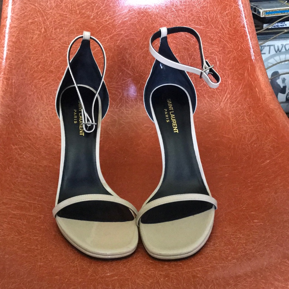 NIB AUTH. SAINT LAURENT NUDE JANE SANDAL SZ 40 - Picture 2 of 7